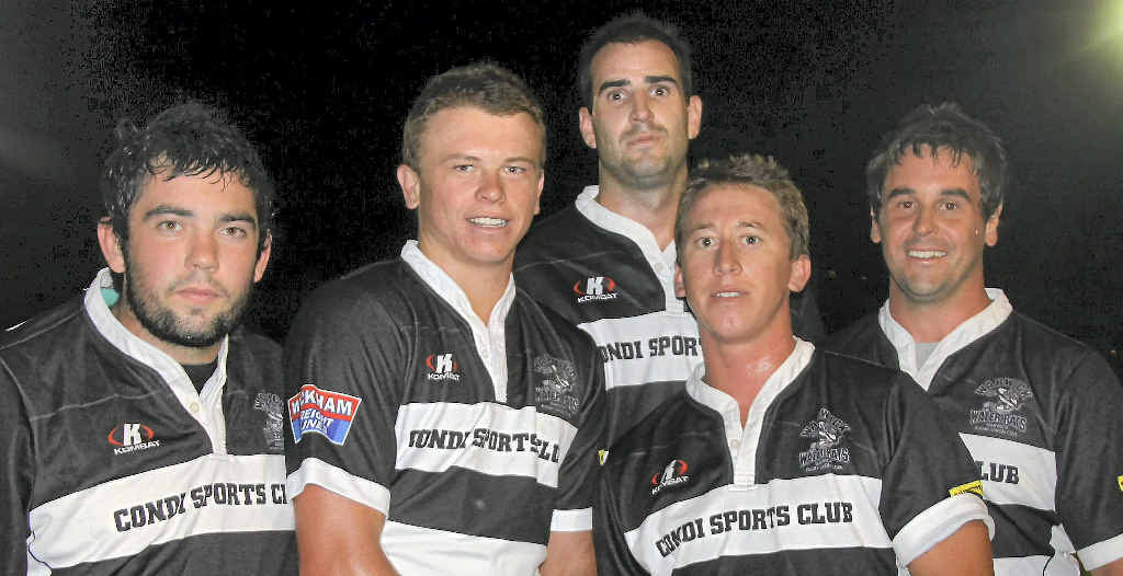Warwick Water Rats players (from left) Josh Klein, Alex Costello, Dave Young, Matt Wheatley and Rob Enright are preparing for a season in C-grade. Warwick Water Rats players (from left) Josh Klein, Alex Costello, Dave Young, Matt Wheatley and Rob Enright are preparing for a season in C-grade.